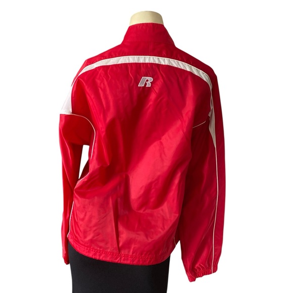 Russell Athletic water-resistant nylon windbreaker Red jacket Women size M - Picture 5 of 13